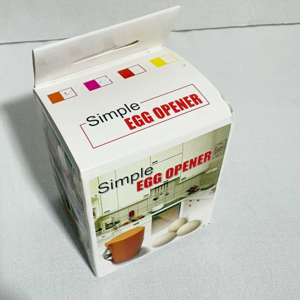 Vintage Simple Egg Opener Plastic Handheld Egg Cracker Tool SEALED
